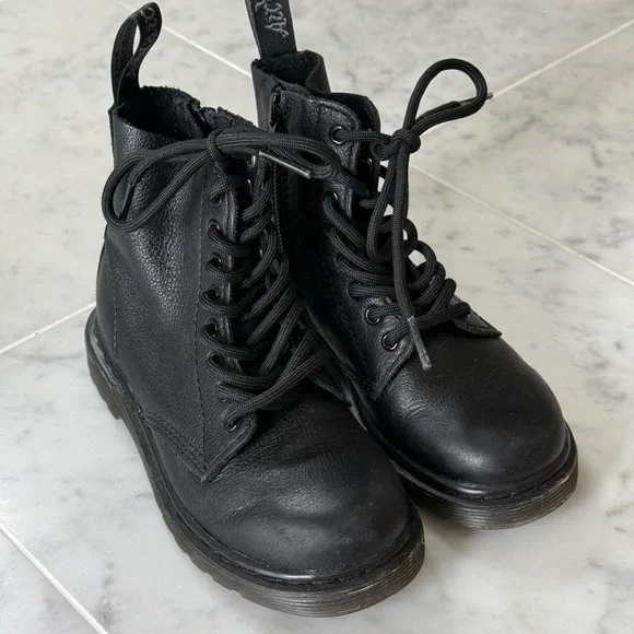 Dr. Martens 11 T Black 1460 Pascal Leather Boots - Picture 1 of 4